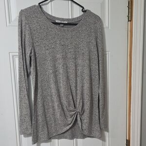 Green Envelope Long Sleeve Twist Front Top